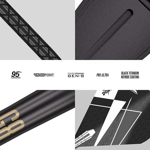Target Darts Phil Taylor Power 9-Five Gen 8, 95% Tungsten Swiss Point Steel Tip Darts Set | Player-Edition Dart Sets, Professional Darts Accessorie in Saudi Arabia