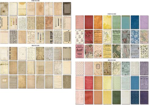 خلفيات Tim Holtz Idea-Ology 2023 4 وخلفيات 5، 48 ورقة مزدوجة الجوانب، جيب تخزين Carnora Ephemera، حزمة من 3 عناصر in Saudi Arabia