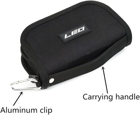 Fishing Lure Storage Wrap Bag Spinner Baits Wallet Case (Black) in Saudi Arabia