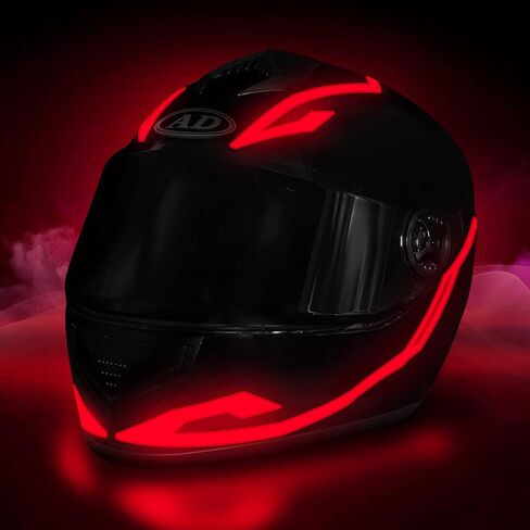 Motorcycle Helmet Light,3 Modes Driving EL Light Strips,Recharge Helmet Light Strip,Night Riding Signal Light Decoration Kit in Saudi Arabia