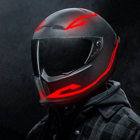 Motorcycle Helmet Light,3 Modes Driving EL Light Strips,Recharge Helmet Light Strip,Night Riding Signal Light Decoration Kit in Saudi Arabia