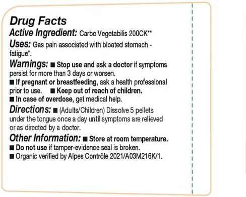 OLLOIS Carbo Vegetabilis 200 قطعة عضوي، خالي من اللاكتوز، طب المثلية موافق للشريعة اليهودية، 80 حبة (عبوة من 3) in Kuwait