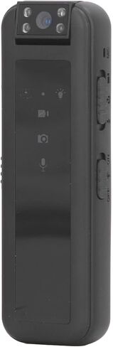 كاميرا صغيرة للجسم، مسجل فيديو يمكن ارتداؤه بدقة 1080 بكسل مع رؤية ليلية، كاميرا أمان بتصميم مشبك خلفي محمول 180 درجة مع مؤشر LED in Kuwait