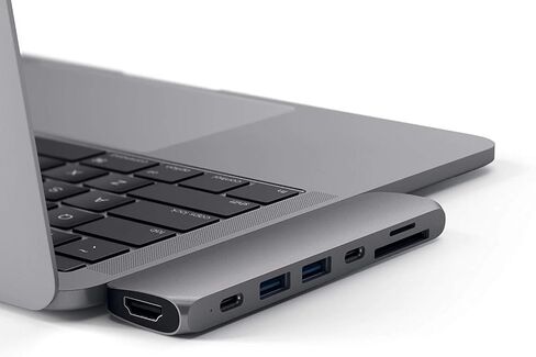 Satechi USB C Hub Adapter, USB C Dongle 7 in 1, USB C with 4K HDMI, 87W USB C PD Charging, USB C Data, 2 USB-A Data, Micro/SD Card Readers, for MacBook Pro/Air M1 M2 M3 - Silver in Kuwait