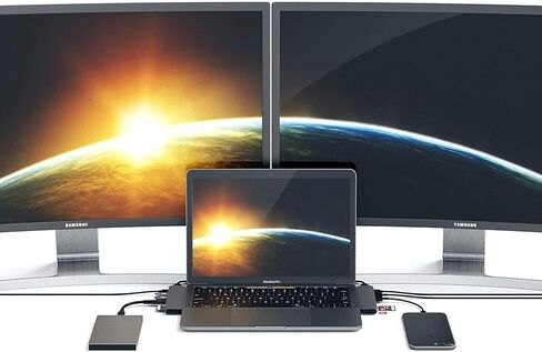 Satechi USB C Hub Adapter, USB C Dongle 7 in 1, USB C with 4K HDMI, 87W USB C PD Charging, USB C Data, 2 USB-A Data, Micro/SD Card Readers, for MacBook Pro/Air M1 M2 M3 - Silver in Kuwait