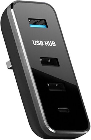 محاور USB Wahome متوافقة مع 2022 Tesla Model 3/Y، 4 في 1 Glovebox USB Flash Drive شحن محطة إرساء نقل البيانات، لمحول شاحن متعدد المنافذ موديل 3/Y، ملحقات السيارة in Kuwait