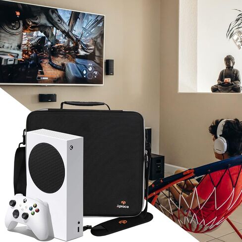 حقيبة سفر تخزين صلبة من Aproca، لوحدة التحكم الرقمية بالكامل للألعاب Microsoft Xbox Series S ووحدة التحكم اللاسلكية Xbox in Saudi Arabia