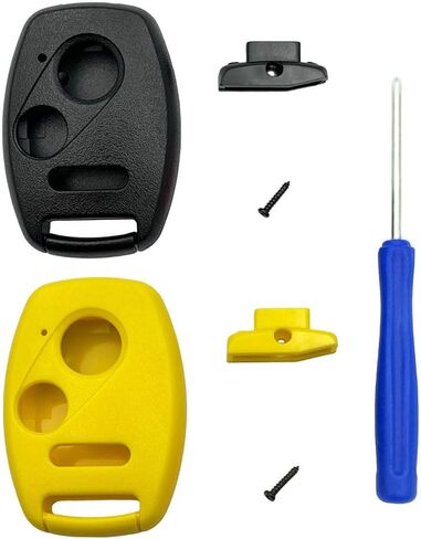 غطاء بديل عن بعد للدخول بدون مفتاح يناسب Honda Accord/Civic/CR-V/Fit/Odyssey/Pilot/Ridgeline/CR-Z Key Fob Shell (أسود + أحمر) in Kuwait