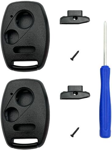 غطاء بديل عن بعد للدخول بدون مفتاح يناسب Honda Accord/Civic/CR-V/Fit/Odyssey/Pilot/Ridgeline/CR-Z Key Fob Shell (أسود + أحمر) in Kuwait