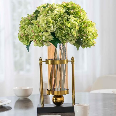 10PCS Fake Hydrangea Full Artificial Flowers Hydrangea Bouquet Faux Flower Centerpieces for Tables Home Wedding Bridal Bouquet Office Party DIY Floral Decor in Saudi Arabia