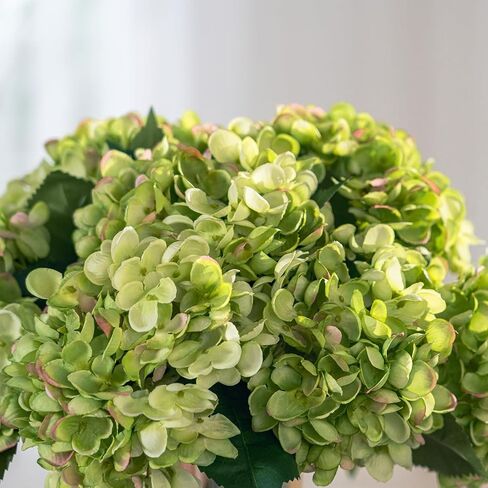 10PCS Fake Hydrangea Full Artificial Flowers Hydrangea Bouquet Faux Flower Centerpieces for Tables Home Wedding Bridal Bouquet Office Party DIY Floral Decor in Saudi Arabia