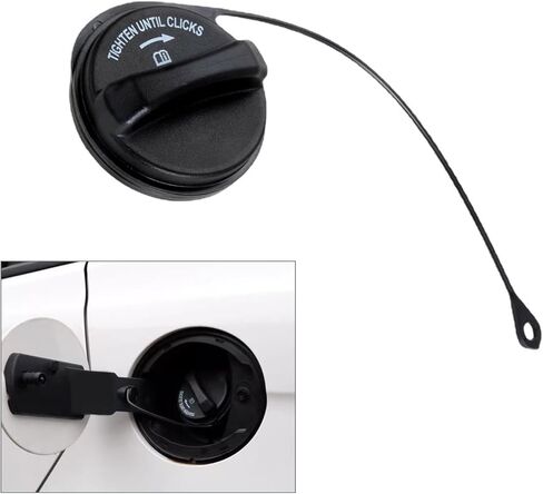 قطعة واحدة من غطاء خزان وقود السيارة، غطاء ملء خزان الوقود، استبدال غطاء الوقود FC1058 6L2Z9030F، متوافق مع Ford F150 250 (أسود) in Kuwait