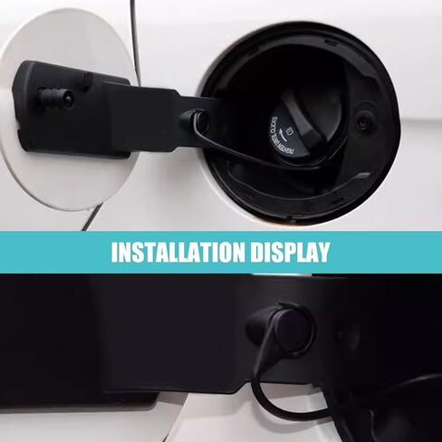 قطعة واحدة من غطاء خزان وقود السيارة، غطاء ملء خزان الوقود، استبدال غطاء الوقود FC1058 6L2Z9030F، متوافق مع Ford F150 250 (أسود) in Kuwait