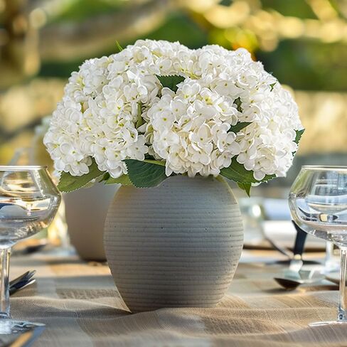 10PCS Fake Hydrangea Full Artificial Flowers Hydrangea Bouquet Faux Flower Centerpieces for Tables Home Wedding Bridal Bouquet Office Party DIY Floral Decor in Saudi Arabia