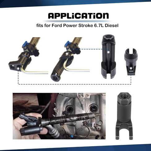 مجموعة مقابس حاقن الوقود وأداة إزالة الحاقن لـ 6.7L Ford Powerstroke Diesel 2011-2018 F250 F350 F450 F550 in Saudi Arabia