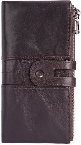 Wallet for Men/Women Gift Box Vintage Top Grain Leather Bag in Saudi Arabia