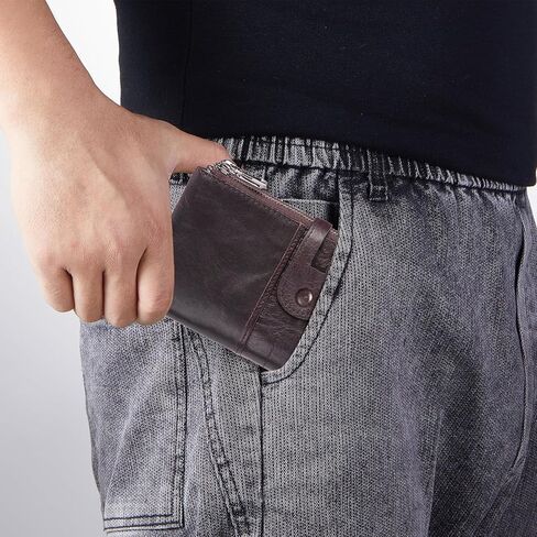 Wallet for Men/Women Gift Box Vintage Top Grain Leather Bag in Saudi Arabia