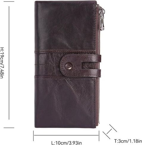 Wallet for Men/Women Gift Box Vintage Top Grain Leather Bag in Saudi Arabia