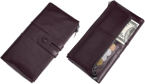 Wallet for Men/Women Gift Box Vintage Top Grain Leather Bag in Saudi Arabia