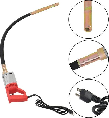 findmall Electric Concrete Vibrator 1300W 110V Hand Held Concrete Vibrator 4.9Ft Long Cement Vibrarator in Saudi Arabia