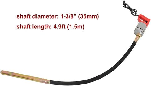 findmall Electric Concrete Vibrator 1300W 110V Hand Held Concrete Vibrator 4.9Ft Long Cement Vibrarator in Saudi Arabia