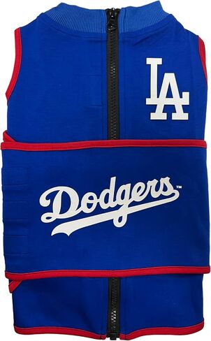 MLB Los Angeles Dodgers Dog Anxiety Shirt Calming Soothing Solution Vest for Dogs Cats with Anxiety, Fears, Fireworks, Loud Noises, Dark, Lonely Keeps Dogs Calm & Feeling Safe, Relaxing Jacket Large in Saudi Arabia