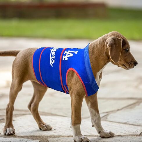 MLB Los Angeles Dodgers Dog Anxiety Shirt Calming Soothing Solution Vest for Dogs Cats with Anxiety, Fears, Fireworks, Loud Noises, Dark, Lonely Keeps Dogs Calm & Feeling Safe, Relaxing Jacket Large in Saudi Arabia