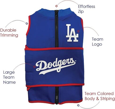 MLB Los Angeles Dodgers Dog Anxiety Shirt Calming Soothing Solution Vest for Dogs Cats with Anxiety, Fears, Fireworks, Loud Noises, Dark, Lonely Keeps Dogs Calm & Feeling Safe, Relaxing Jacket Large in Saudi Arabia