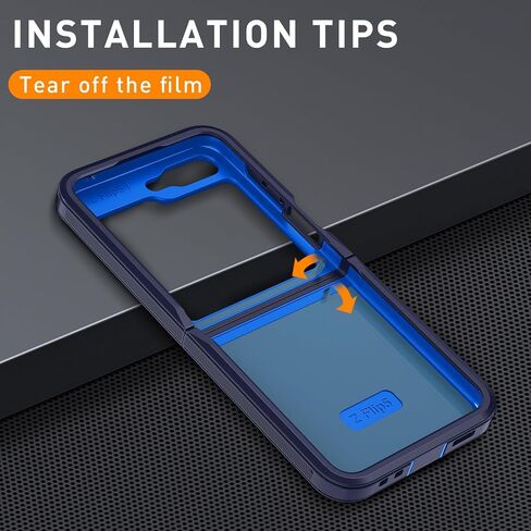 for Samsung Galaxy Z Flip 5 5G case,Galaxy Z Flip 5 Heavy Duty case with Belt-Clip,[Military Grade Protective ][Shockproof] [Dropproof] [Dust-Proof], ONLY Fit Samsung Z Flip 5 5G Phone (Black) in Saudi Arabia