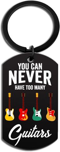 Cool Guitar Gifts for Men Unique Guitar Accessories Keychain Stuff Musician Gifts for Men Women Music Lovers Music Gifts for Musicians - You Can Never Have Too Many Guitars in Kuwait