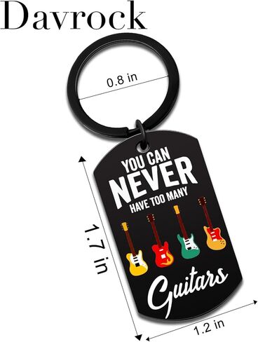 Cool Guitar Gifts for Men Unique Guitar Accessories Keychain Stuff Musician Gifts for Men Women Music Lovers Music Gifts for Musicians - You Can Never Have Too Many Guitars in Kuwait