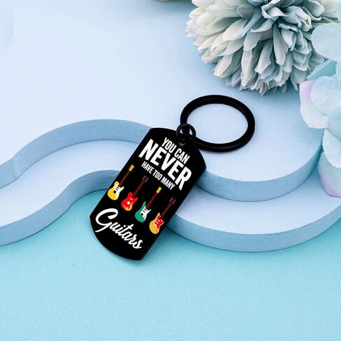 Cool Guitar Gifts for Men Unique Guitar Accessories Keychain Stuff Musician Gifts for Men Women Music Lovers Music Gifts for Musicians - You Can Never Have Too Many Guitars in Kuwait