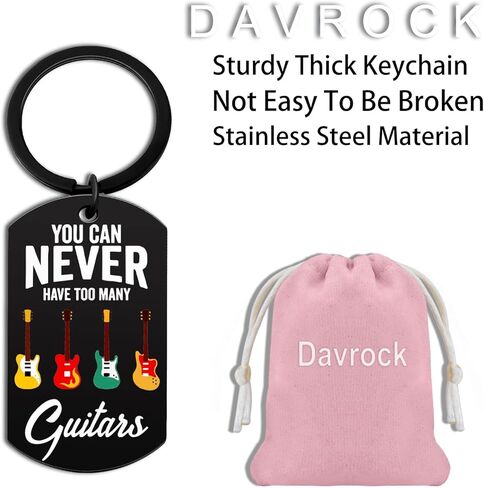 Cool Guitar Gifts for Men Unique Guitar Accessories Keychain Stuff Musician Gifts for Men Women Music Lovers Music Gifts for Musicians - You Can Never Have Too Many Guitars in Kuwait