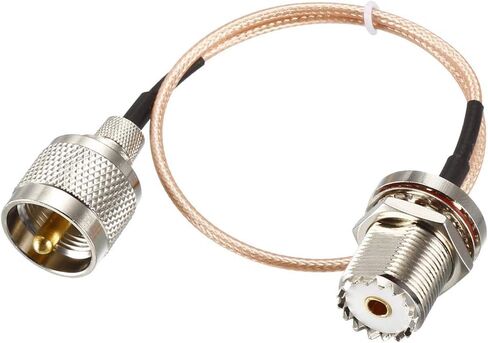 uxcell UHF PL-259 Male to UHF SO-239 Female Bulkhead RG316 Coax Cable 0.5-feet in Saudi Arabia