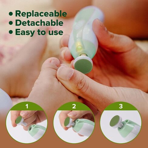 haakaa Electric Nail Trimmer Replacement Pads Baby Nail Trimmer Heads for Standard Baby Nail File, 4pcs in Saudi Arabia