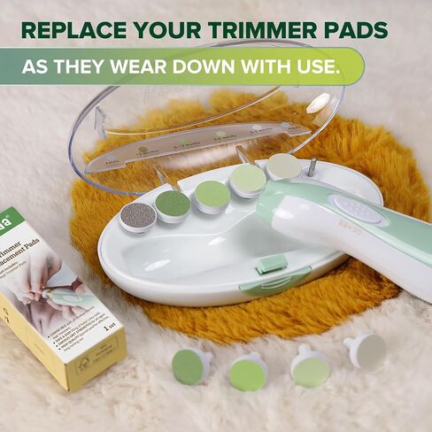 haakaa Electric Nail Trimmer Replacement Pads Baby Nail Trimmer Heads for Standard Baby Nail File, 4pcs in Saudi Arabia