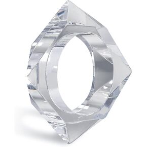 Pure Hands Diaphanous Winsome- Transparent, Geometric, Statement | Lucite Bangle Bracelets for Women.