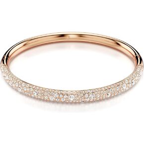 Swarovski Meteora Bangle, Snow Pave, Clear Crystals on Rose Gold-tone Finished Metal