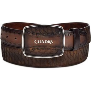 Cuadra Men's Cowboy Belt in Genuine Leather Brown