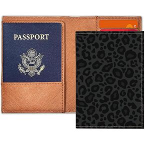 Leather Passport Holder Travel Wallet for Men & Women,Personalized Card Case Cover,Purple Floral in Saudi Arabia
