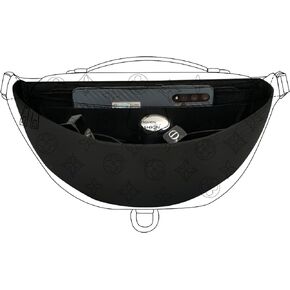 Purse Organizer for Waistpack Inner Lining Sleeve Bag Storage Bag Insert Y067-black