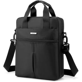 Men's 14-inch Laptop Shoulder Bag Nylon, Messenger Bag Business Waterproof Casual Black, Large Crossbody for Work Travel Outdoor