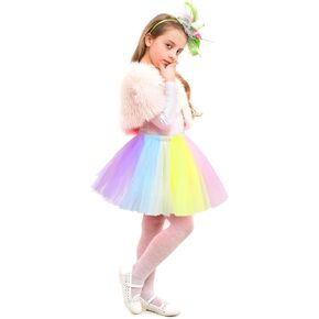 2 Set Mardi Gras Tutu Dress Layered Tulle Tutu Ballet Dress Princess Dance Skirt for Women Little Girl