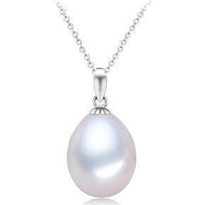 925 Sterling Silver Freshwater Cultured Black Pearl Pendant Necklace Fine jewelry Women Birhday Gifts