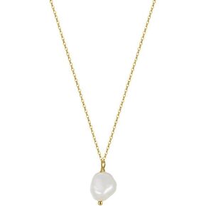 قلادة من لؤلؤ الباروك الطبيعي للمياه العذبة من Aoligrace S925 قلادات من الفضة الاسترليني للنساء مجوهرات مطلية بالذهب عيار 18 قيراط للنساء والفتيات in Kuwait