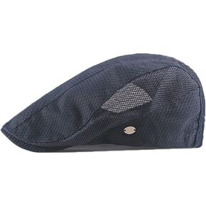 FASHIXD Mens Mesh Flat Caps Light Summer Beret Hat Breathable Newsboy Ivy Cap Cabbie Adjustable