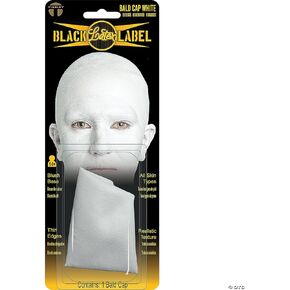 Bald Cap White Ghost Costume Makeup Mime Latex Professional Sculptured Cap