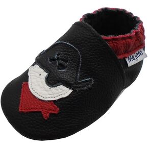 Mejale Baby Shoes Soft Sole Leather Crawling Moccasins Cartoon Mushroom Infant Toddler First Walker Slippers