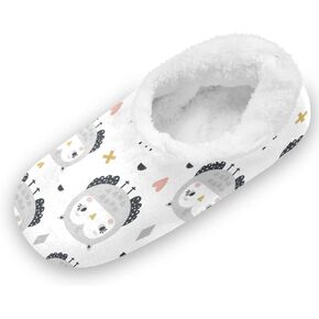 Cute Girl Owls Slippers for Kids Animals Home House Fuzzy Slippers Indoor Soft Plush Fleece Non Slip Casual Shoes for Boys Girls, XS