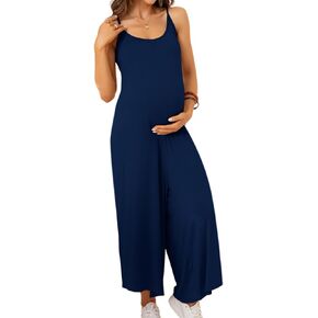 Xpenyo Maternity Casual suspender jumpsuit Women's Loose Wide Leg Overall Jumpsuits Pregnancy One-piece Pants